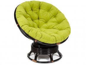 Кресло-качалка Papasan w 23/01 B с подушкой Antique brown, флок Олива в Первоуральске - pervouralsk.магазин96.com | фото