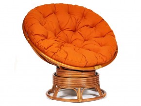 Кресло-качалка Papasan w 23/01 B с подушкой Cognac, ткань Оранжевый в Первоуральске - pervouralsk.магазин96.com | фото