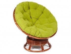 Кресло-качалка Papasan w 23/01 B с подушкой Pecan, флок Олива в Первоуральске - pervouralsk.магазин96.com | фото