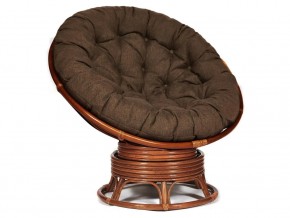 Кресло-качалка Papasan w 23/01 B с подушкой Pecan, ткань Коричневый в Первоуральске - pervouralsk.магазин96.com | фото