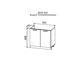 Шкаф нижний ДСМ800 под мойку в Первоуральске - pervouralsk.магазин96.com | фото